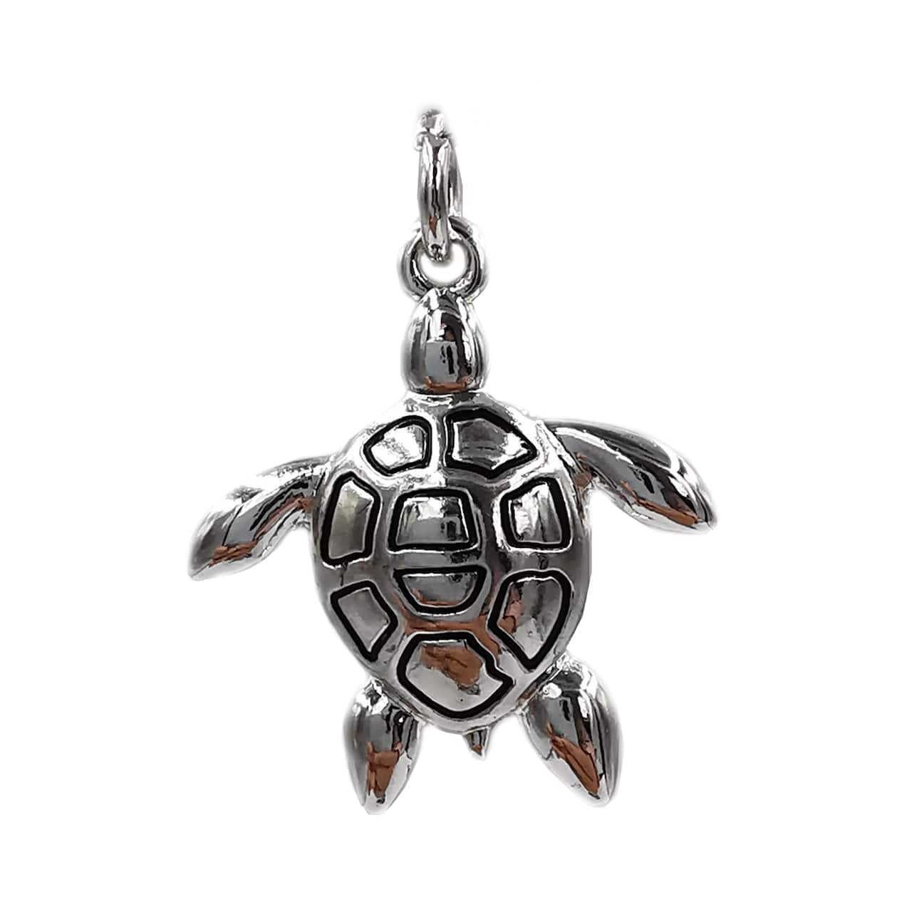 12 Pack: Charmalong™ Antique Silver Turtle Charm by Bead Landing™